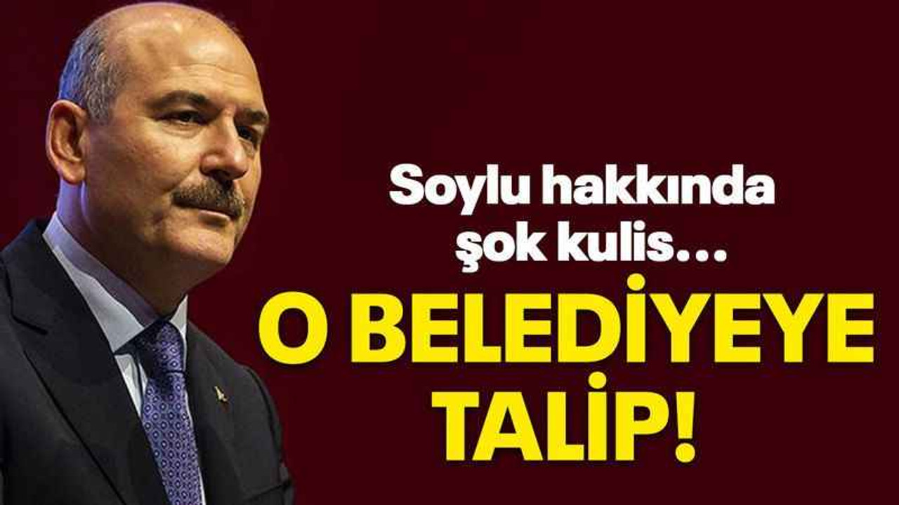 Soylu hakkında şok kulis... O belediyeye talip!